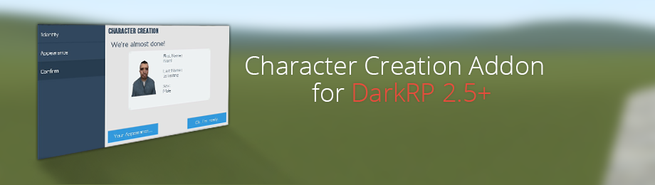 Character Creation Addon for DarkRP